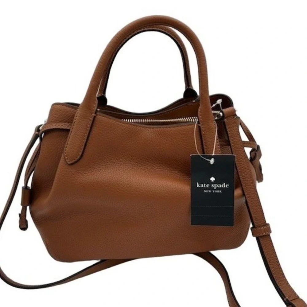 NEW Kate Spade Dumpling Satchel Women's Brown Pebbled Leather K8135 $379